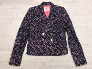 ジューシークチュール JUICY COUTURE セレブ Y2K 00s 古着 メッシュ レース ショート丈 ダブル テーラードジャケット レディース サイズ0