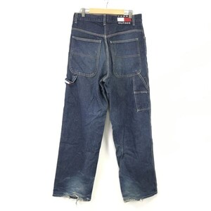 90s?/Vintage☆TOMMY JEANS/トミージーンズ☆ペインターパンツ【30/32　股下83cm/インディゴ】トミーヒルフィガー/Pants/Trouser◇mBH696