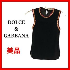 DOLCE＆GABBANA　ドルチェ&ガッバーナ　ブラウス　ノースリーブB748