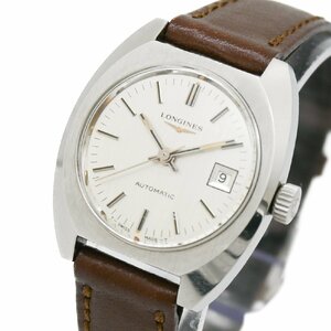 1円 稼働 LONGINES AUTOMATHIC ロンジン 17 レディースウォッチ AT デイト 3針 シルバー文字盤 SS 腕時計 ヴィンテージ 0449320240611