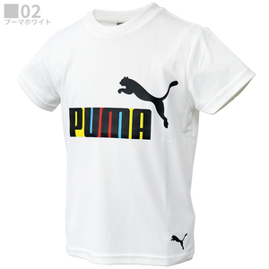 新品 150 ★ PUMA プーマ グラフィック ジュニア 半袖 Tシャツ 吸汗速乾 ドライ ポリエステル キャット ボーイズ ガールズ No.1 アーカイブ