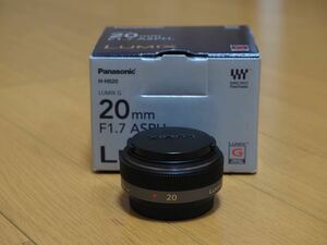 パナソニック Lumix G 20mm F/1.7 ASPH Panasonic ルミックス 単焦点レンズ マイクロフォーサーズ 箱あり 