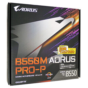 【中古】GIGABYTE MicroATXマザーボード B550M AORUS PRO-P Rev.1.0 元箱あり [管理:1050016157]