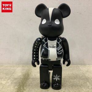 1円〜 箱無 BE@RBRICK ベアブリック DEVILOCK × WARP ブラック×ホワイト 400%