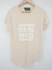 ◇ Numero 00 イタリア製 ロゴ フレンチスリーブ Tシャツ カットソー  ライトベージュ ホワイト系 レディース P 【1308160072288】