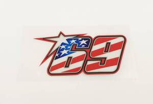 ST-031 MotoGP 69 ニッキー・ヘイデン Nicky Hayden ヘルメット シールド ステッカ 反射剤入り