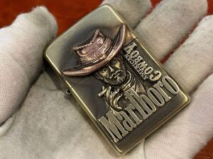 1円 ZIPPO ライター マルボロ Marlboroジッポ Zippoオイルライター真鍮製 中古品 喫煙グッズ ジッポー 火花確認済R625551