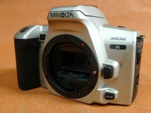 c133 MINOLTA ミノルタ α 360 si カメラボディ Size: 約 幅13.5x高さ9x奥行5.5cm 通電OK ジャンク扱い/60