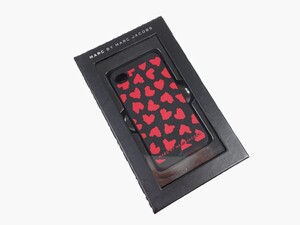 未使用　マーク　バイ　マークジェイコブス　MARC BY MARCJACOBS　ラバー　iphone4　4S スマホケース　ブラック×レッド YZ-270