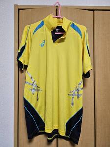 中古品☆asics/アシックス　半袖ユニフォーム　XOサイズ　男女兼用　卓球