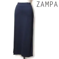 ZAMPA 未使用新品 ザンパ ストレートロングスカート Mサイズ ネイビー