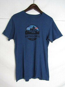 Patagonia　パタゴニア USA製 メンズ フィッツロイ スコープ オーガニック Tシャツ 39144 　Sサイズ　ネイビー