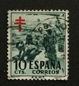 スペインの切手 Children. Cross of Lorraine 1951-10-01