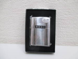 喫煙グッズ祭 ZIPPO ジッポー オイルライター 両面加工 ① 未使用品 シルバーカラー