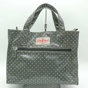 キャスキッドソン トートバッグ ハンドバッグ ドット柄 スクエア ブランド 鞄 カバン レディース グレー Cath Kidston