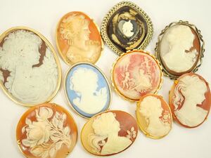 【B16】カメオ CAMEO カメオ系 ブローチ など ヴィンテージ ビンテージ アクセサリー 大量 まとめ売り まとめ TIA