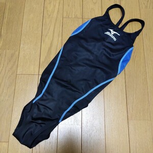 ハイカット マイティライン M 強光沢 ブラック×ブルー うろこ模様 ミズノ 競泳水着 MIZUNO MIGHTYLINE SwimSuits