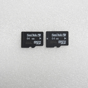 ■ SanDisk microSD 64MB ■ 2枚セット / 動作品 フォーマット済 ジャンク 扱い microsd microSD / F091