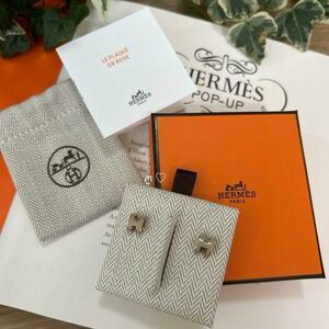 送料無料　HERMES　エルメス　ポップアッシュミニピアス　マロングラッセ/ピンクゴールド