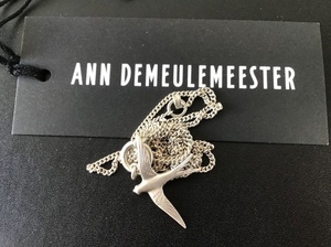 アン ドゥムルメステール Ann Demeulemeester ネックレス シルバー バード 鳥 稀少品