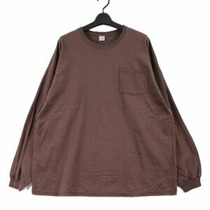 SUNDAYS BEST サンデイズベスト SIGNATURE POCKET LONG SLEEVE TEE ポケット ロングスリーブ Tシャツ L ブラウン系