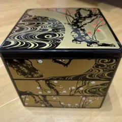 【美品】漆器  重箱  おせち 重箱弁当 紅白梅