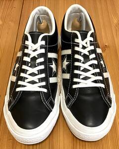 converse star&bars leather大人気定番名作復刻モデルクリーニング済極美品