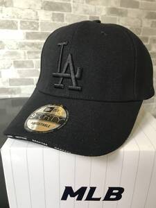 MLB大谷翔平所属★LAドジャース×NEWERAバイザーエッジロゴベルトバックキャップ★BKBK