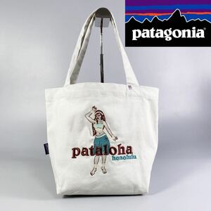 美品【patagonia パタゴニア】ハワイ限定 ホノルル トートバック フラガール 刺繍デザイン Hawaii Honolulu