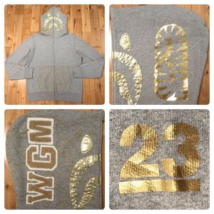 NW23周年記念 シャーク パーカー Lサイズ gold shark full zip hoodie a bathing ape BAPE camo エイプ ベイプ アベイシングエイプ 迷彩 k6