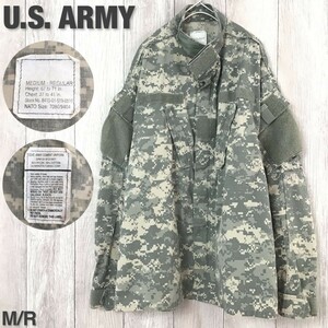 ★本場USA直輸入!!【米軍実物 U.S ARMY】 ACU BDUジャケット[M/R]オリーブ リップストップ デジカモ アメリカ軍 ミリタリー サバゲー K-938