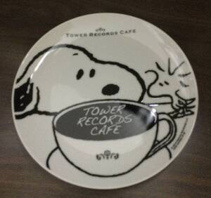 タワレコカフェ スヌーピーとウッドストック コラボプレート レア(snoopy peanuts & TOWER RECORDS CAFE 皿)