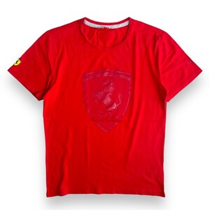 国内正規品★PUMA プーマ Scuderia Ferrari スクーデリア フェラーリ 半袖 ロゴ プリント Tシャツ XL TEE パッチ LOGO モナコ MONACO GP