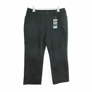 未使用品 TOWN BASIC persodea パンツ ボトムス クロップド ストレッチ 70-93 ブラック ※EKM レディース