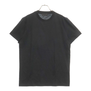 PRADA プラダ 22SS JERSEY TEE コットンジャージークルーネック半袖Tシャツ ブラック DNA829 S221 11CD