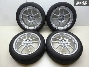 ●ENKEI エンケイ PF01 塗装品 17インチ 7J +48 PCD 100 5H シルバー系 タイヤ付 205/50R17 プリウス 86 BRZ レガシィ インプレッサ 棚Q-2