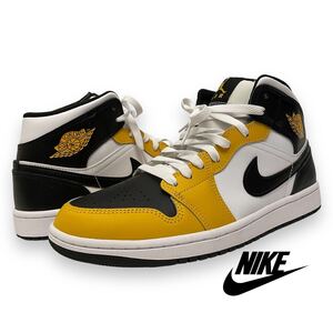 新品同様 正規品 NIKE AIR JORDAN 1 MID DQ8426 701 ナイキ エア ジョーダン 1 ミッド イエローオークル メンズ スニーカー シューズ