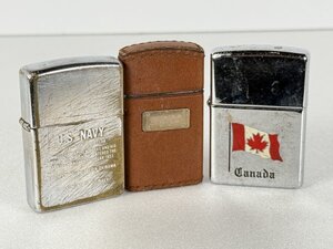 R2306●ZIPPO ジッポ　ライター　カナダ ハーフ ３個セット