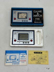 Nintendo 任天堂 GAME & WATCH ゲームウォッチ FIRE RC-04 外箱 取説付属 動作未確認