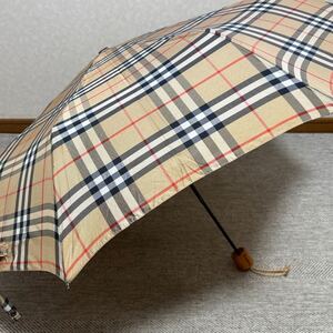 BURBERRY Burberrys バーバリー　ノバチェック　ベージュ　晴雨兼用折りたたみ傘　ヴィンテージ