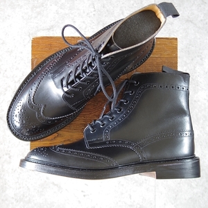 ★未使用★トリッカーズ SIZE 9【定価￥132,000-★MALTON/モールトン】M2508/カントリーブーツ/カーフ/黒/メンズ/Tricker