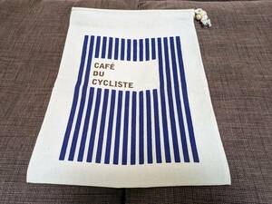 【未使用】カフェドシクリステ Cafe du cycliste オリジナルポーチ（袋）ネイビー サイクル ジャージ