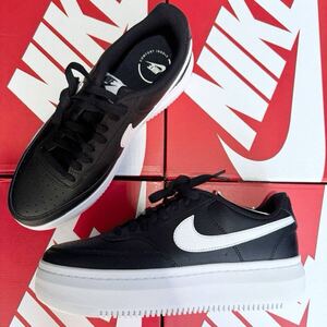 28.5cm 新品未使用 NIKE COURT VISION ALTA LTR ナイキ コートビジョン アルタ スニーカー シューズ レザー ブラック 黒 箱無し 正規品