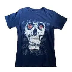 【STUSSY】skull face rude logo tee 00s