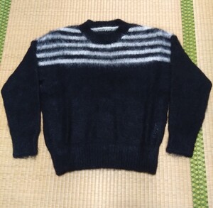 uniform experiment MOHAIR PANELED BORDER CREWNECK KNIT モヘア ニット 藤原ヒロシ AFFA SEQUEL