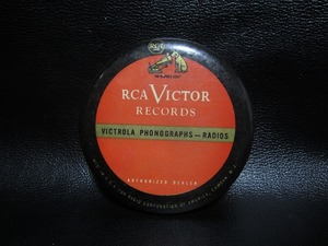 ★☆ヴィンテージ RCA VICTOR RECORDS レコードクリーナー サイズ：直径8.8cm×高さ2.1cm 中古品☆★