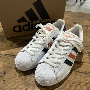 adidas SUPERSTAR Ⅱアディダス スーパースター US6.5 24.5cm 白 ホワイト オレンジ ネイビー レア 希少 試着程度