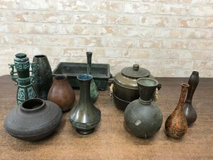 ☆中古品☆　金属工芸　まとめ売り　花瓶　盆栽鉢　水指