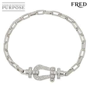 フレッド FRED フォース10 LM フルダイヤ ブレスレット #18 K18 WG ホワイトゴールド チェーン 750 Bracelet【証明書付き】 90232713