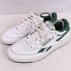 REEBOK REVENGE PLUS ARCHIVE 26.5cm/リーボック リベンジ プラス アーカイブ スニーカー 白 ホワイト 緑 中古 古着 メンズ et1811